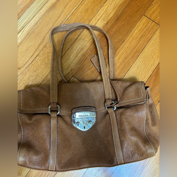 Prada Leather Handbag With Lock & Key - Picture 1 of 3